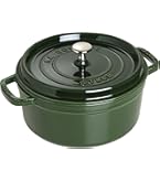 Amazon.com: Staub Cast Iron 0.25-qt Mini Round Cocotte - Basil