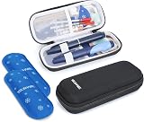 YOUSHARES Insulin Cooler Travel Case Black with 2 Ice Packs view 1