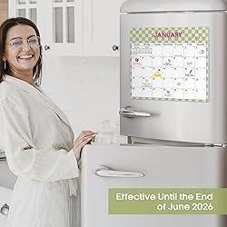 Aesthetic 2025-2026 Magnetic Calendar for