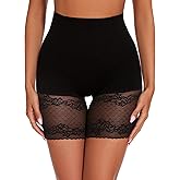 ciksob Lace Slip Shorts for Under Dresses Tummy Control Butt Lifter High Waisted Under Shorts Bodyshorts Shapewear