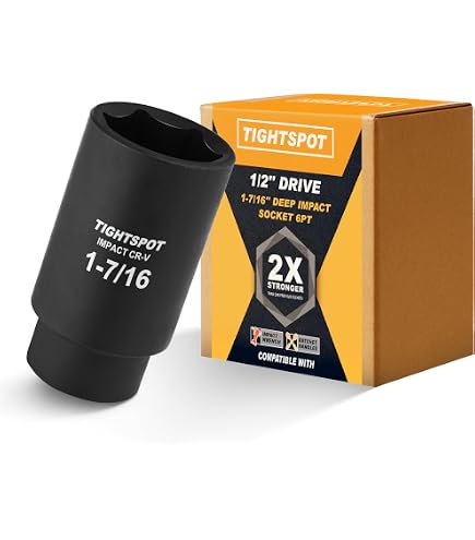 SUNEX Tools 1/2 in. Drive 1-7/16 in. 6-Point Deep Impact Socket