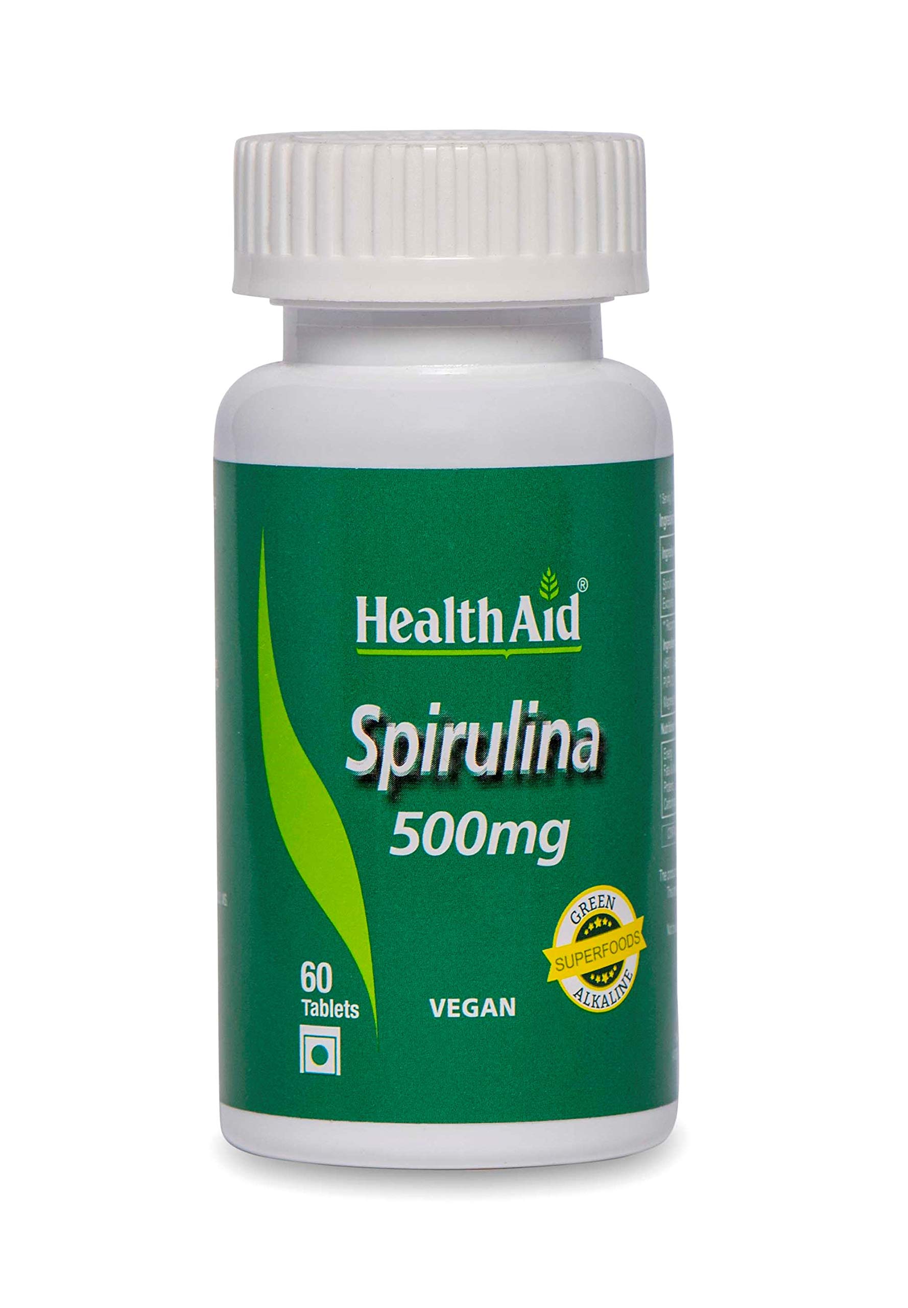 HealthAid Spirulina 500mg 60 Tablets