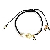 Alea Collection Protective St Benedict Medal Holy Charms Black String Adjustable Bracelet for Women
