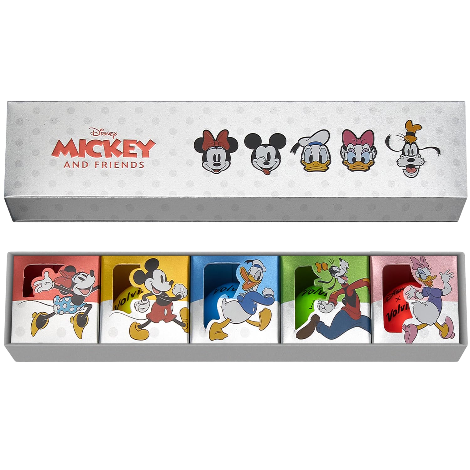 Volvik Disney 5 Ball Gift Pack, Red/Blue/Green/Yellow/Pink, One Size