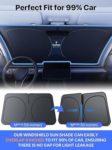NMOISS CAR WINDSHIELD SUN SHADE [DOT MATRIX REFLECTIVE COATING] QD 02