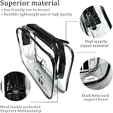Jsdoin Clear Travel Toiletry Bag 2 Pack TSA Approved Waterproof Cosmetic Case view 4