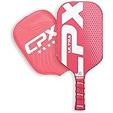 CPX Ultra Series Fiber-Reinforced Friction Surface Pickleball Paddle - 16mm Polypropylene Honeycomb Core, Lightweight for Speed