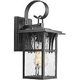 Darkaway Outdoor Wall Light,Exterior Lighting Fixtures Wall Mount Porch Lights Waterproof Outside Sconce with Water Ripple Gl