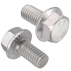 VGBUY M8-1.25 x 20mm Flanged Hex Head Bolts,304