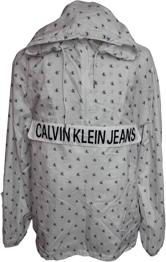 calvin klein institutional logo popover jacket
