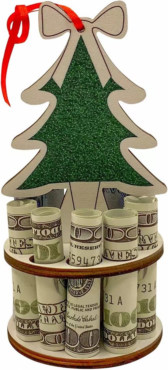 Tree Stands - YWMSGM Christmas Money Box, Handmade Wooden Christmas Tree, Reindeer, Snowman Money Box, Christmas Desktop Home Decorations, Christmas Creative Gifts for Family and Friends. (C)