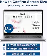 IPROKKO 17.3in Privacy Screen for 16:9 Laptops Matte/Glossy Reversible view 6