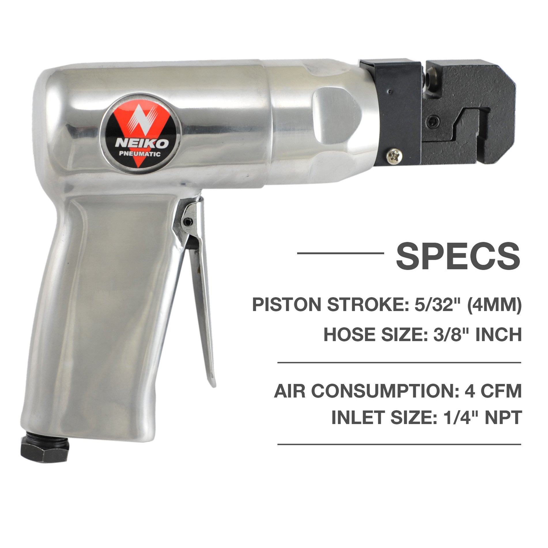 Neiko 30091A Pneumatic Hole Punch And Flange Crimp Joggler Tool, Pistol