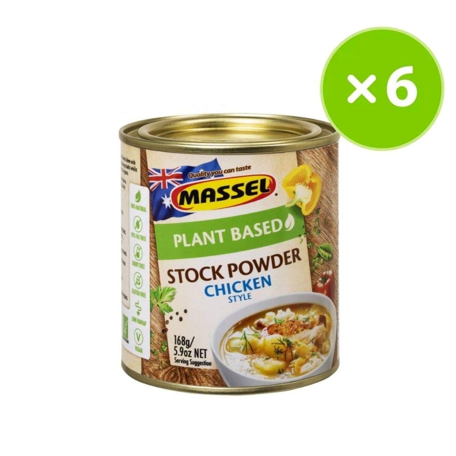 Amazon Com Massel Stock Powder No Msg Gluten Free Chicken Flavour 168 G Pack Of 6 Canned Soup Stock Packaged Chicken Bouillons Grocery Gourmet Food