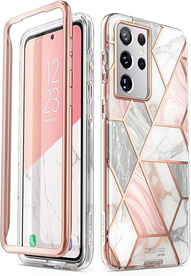 Amazon Com I Blason Cosmo Series For Samsung Galaxy S21 Ultra 5g Case Slim Stylish Protective Case Without Built In Screen Protector Marble