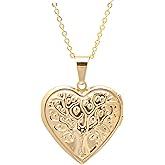 Paialco Stainless Steel Heart Shaped Locket Pendant Necklace for Women