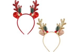 Gowpug Reindeer Antlers Headband - Cute Deer Antlers for Xmas Party Favors
