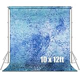 JULIUS STUDIO10 ft X 12 ft Hand Dyed Sky Blue Muslin Photo Video Photography Studio Fabric Backdrop Background Screen, JSAG129
