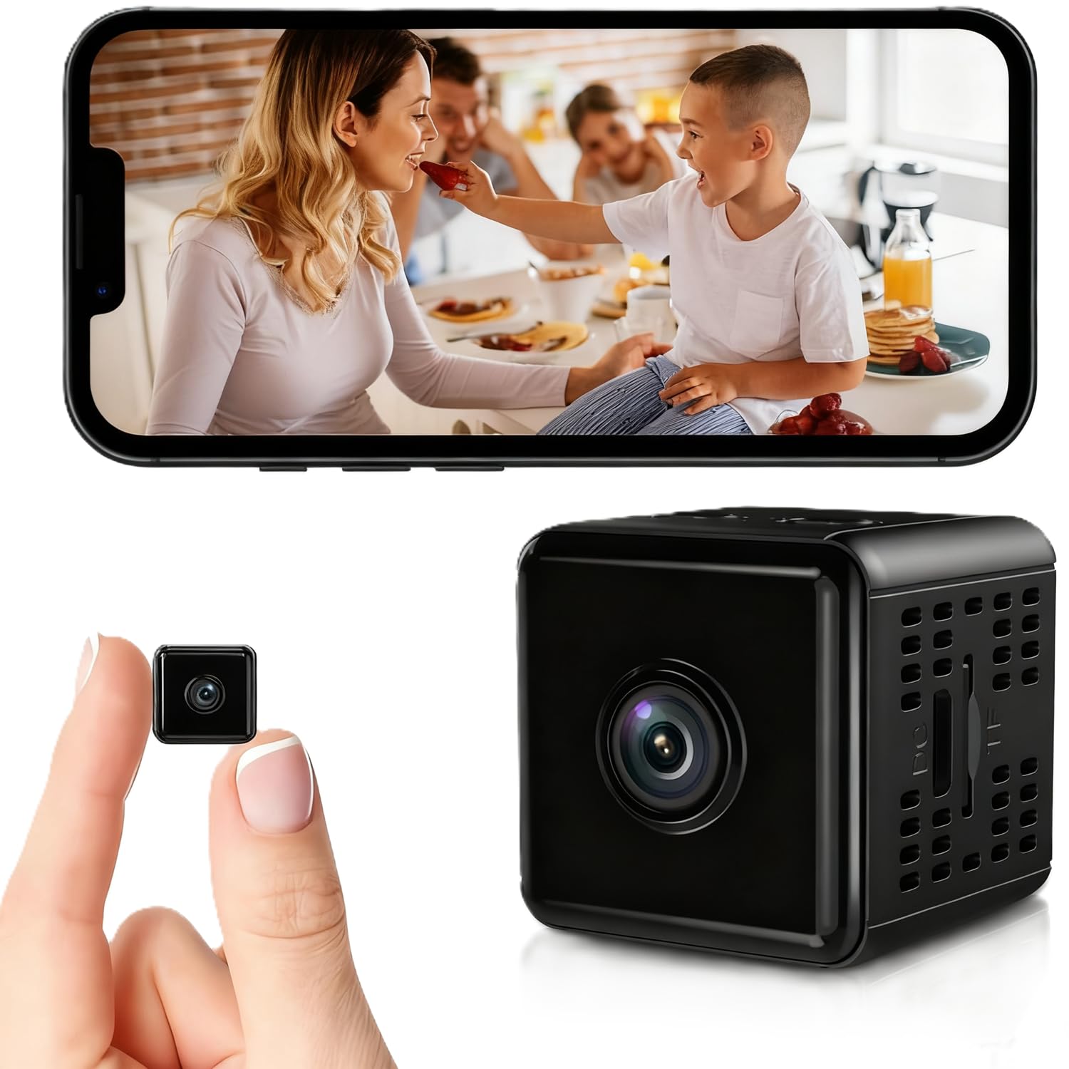 Photo 1 of *UNTESTED*
Smilephil Hidden Camera, 1080P WiFi Spy Camera - with Night Vision & Motion Detection, Wireless Indoor Security Camera for Pet/Baby/Nanny, App Live Feed, Smallest Smart for Home Monitoring