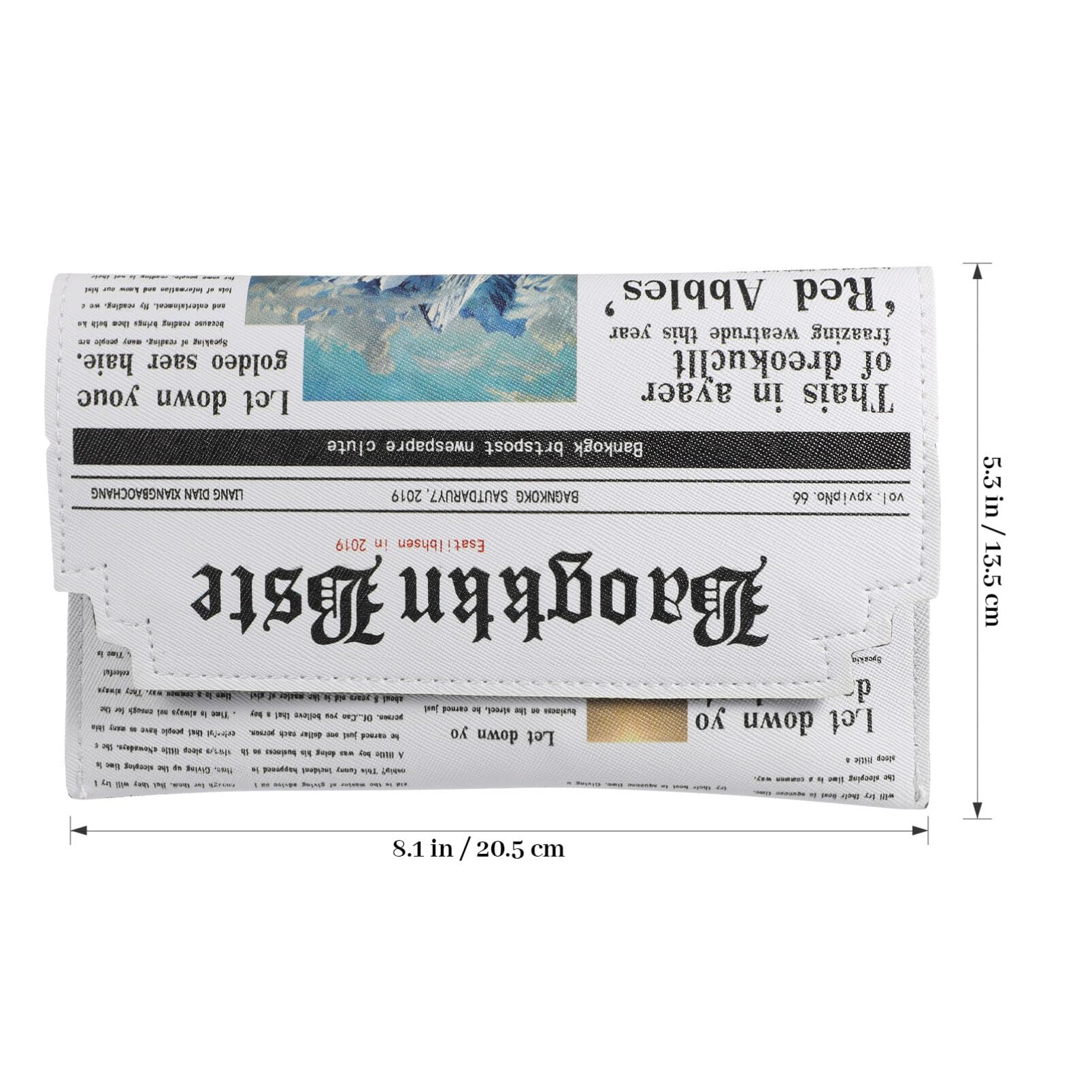 Moderne Pu Leder Umhängetasche Für Damen Mit Zeitungsdesign Multifunktionale Schultertasche Mit Kette Als Einkaufstasche Für Kleine Gegenstände