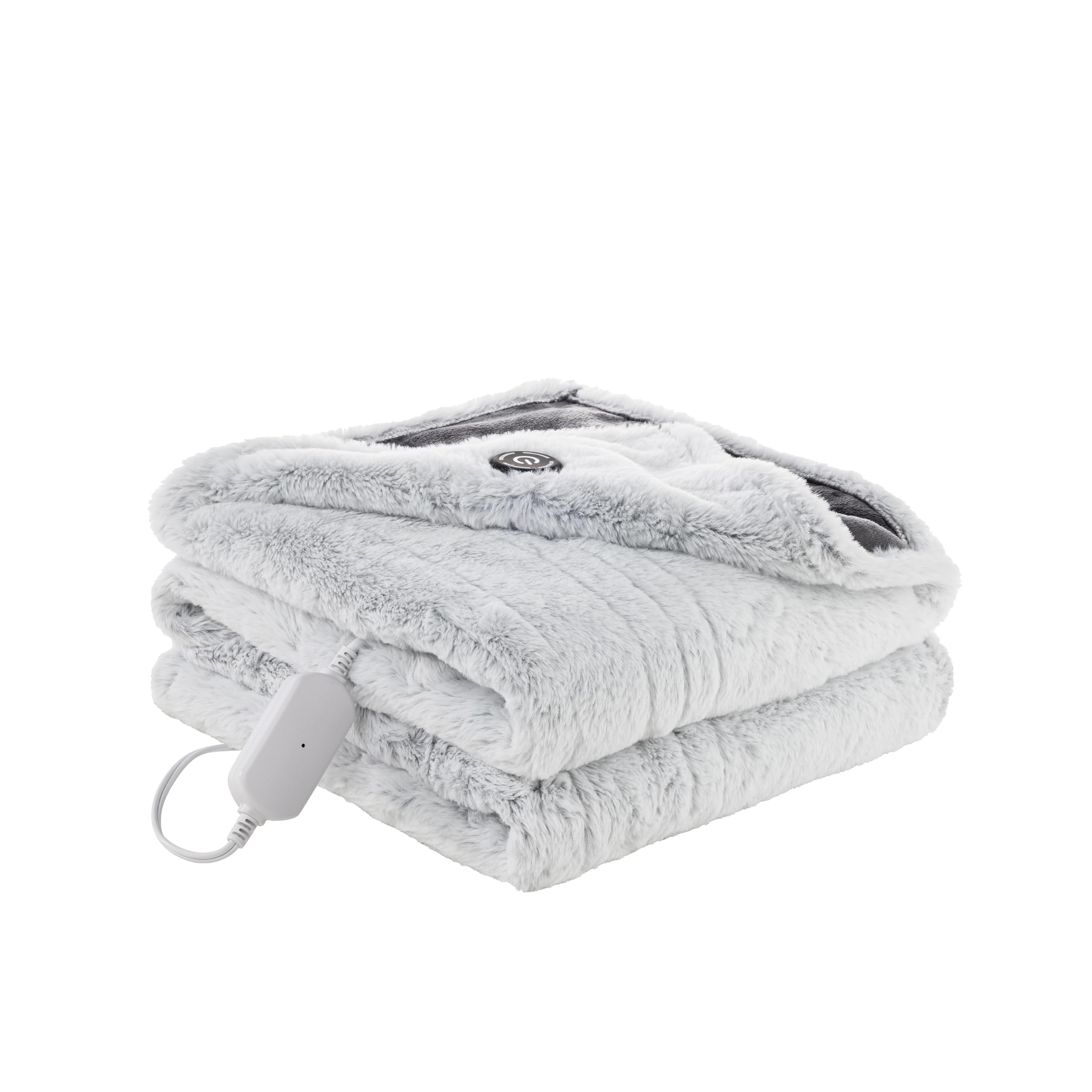 Photo 1 of **DOES NOT HEAT---SELLING FOR PARTS---**Berkshire Reversible Heated Throw - Jacquard Faux Fur & Silky Plush Electric Blanket with 4 Heat Settings & 4H Auto Shut-Off, Machine Washable (50" x 60", Sutton Place)