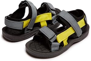 Skysole All Terrain Double Strap Sandals for Boys - Rubber Sole Amphibian Shoes for Beach, Pool, Hiking, Walking & Sports