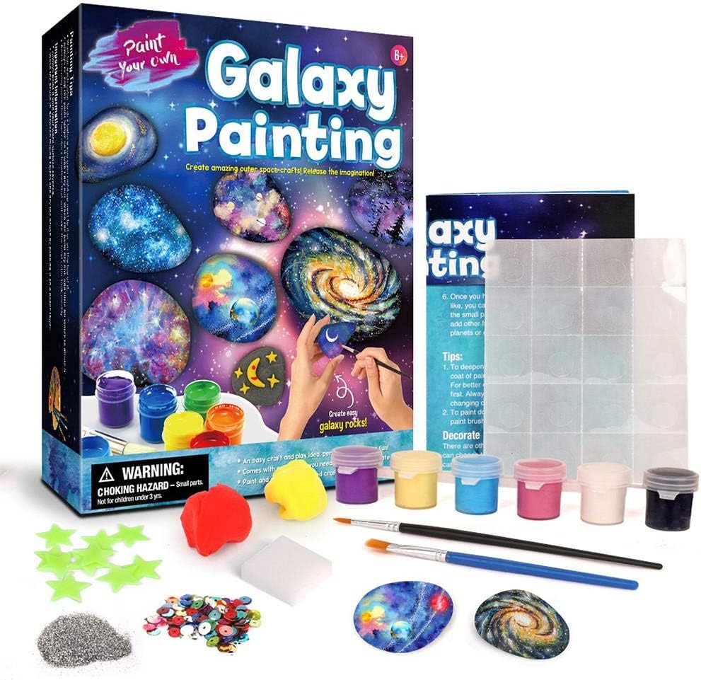 Kit de pintura de rocas para niños, artes y manualidades para niñas y