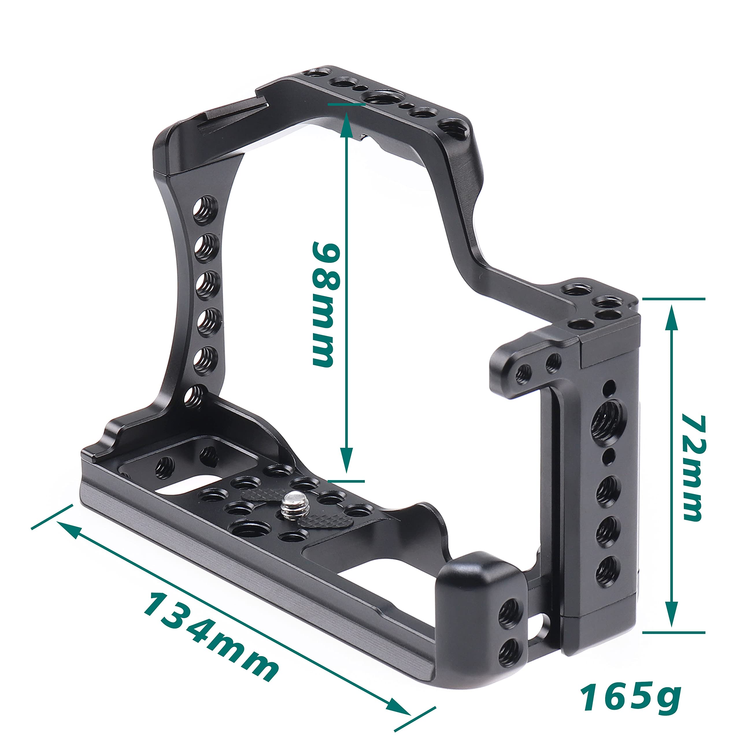 Hersmay EOS M50 Mark II Camera Cage for Canon EOS M50II M50 M5 Mirrorless Vlogging Camera Kit with Cold Shoe,Handle Locating Holes,Multiple 1/4