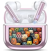 Wireless Earbuds Bluetooth 5.3 Headphones, Touch Control, ANC/ENC Noise Cancelling, 40H Playtime, IPX7 Waterproof, 14.2mm Deep Bass, 5 EQ Modes for iOS & Android (Pink)