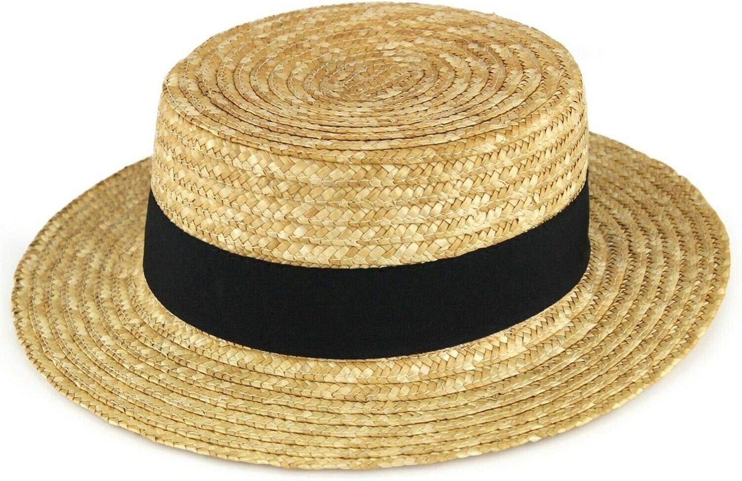 Seemeinthat Unisex Quality Straw Boater Deluxe Hat Sailor Oxford Sun
