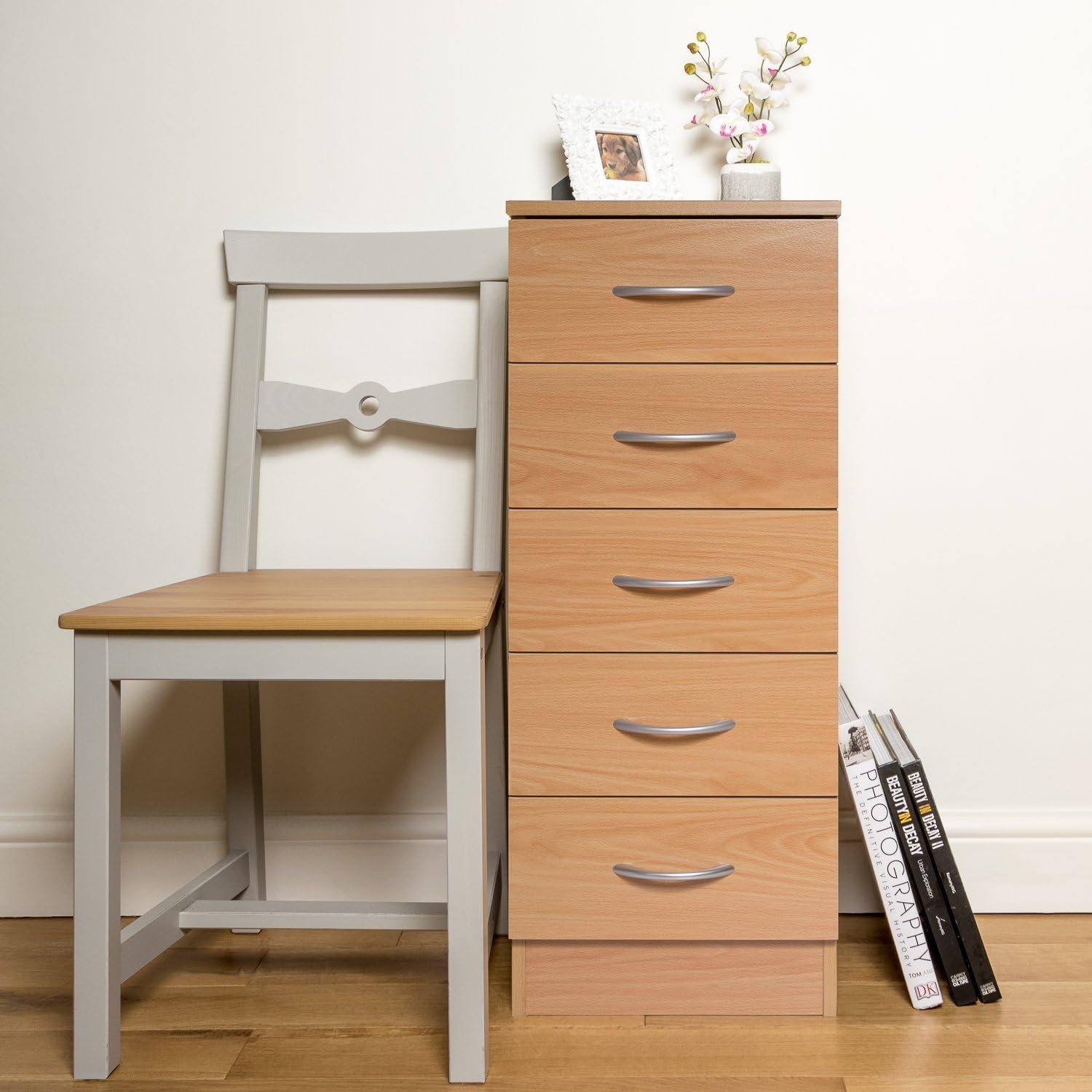 Home Treats Beech Chest of Drawers Bedroom Furniture. AntiBowing