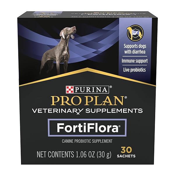PURINA PRO PLAN VETERINARY SUPPLEMENTS FORTIFLORA DOG PROBIOTIC SUPPLEMENT, CANINE NUTRITIONAL SUPPLEMENT – 30 CT. BOX