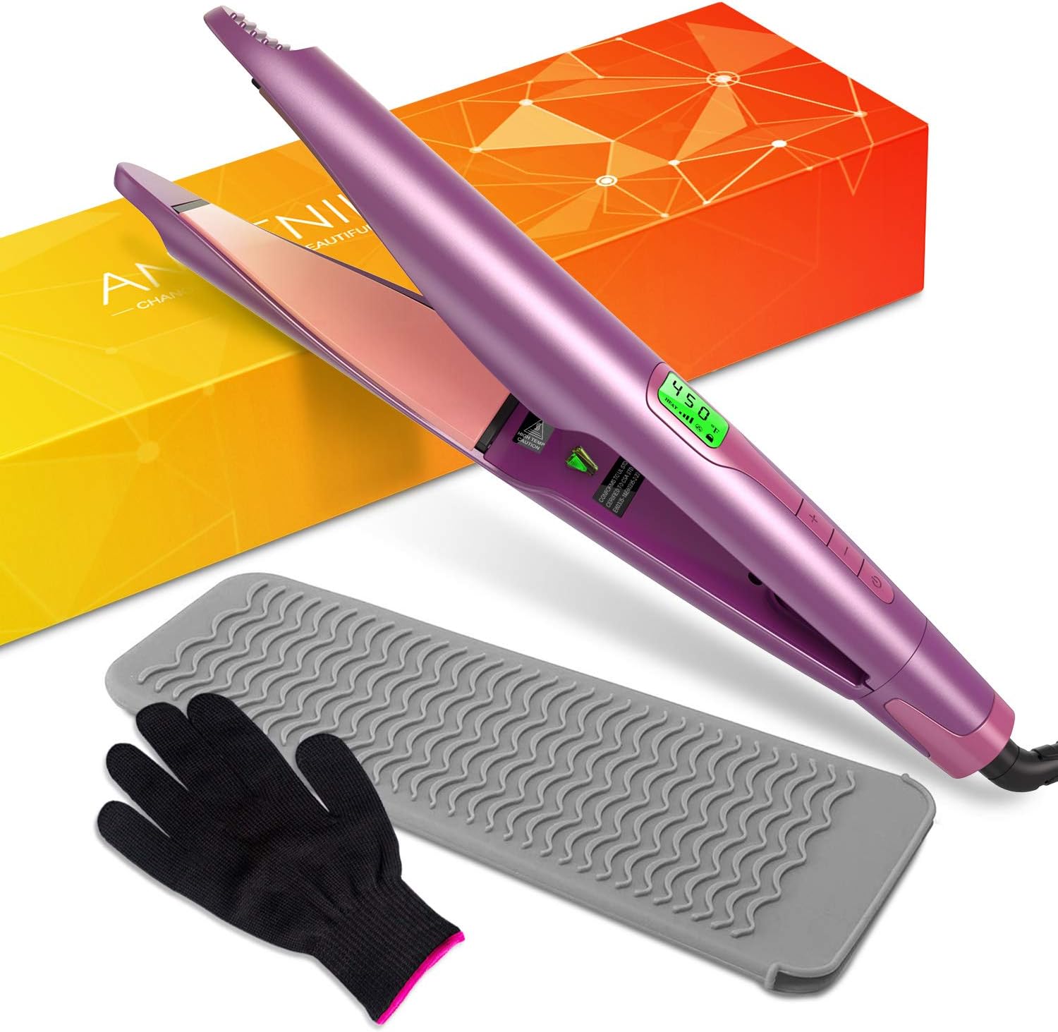 ANGENIL 2 in 1 Hair Straightener and Curler