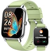 Mindimp Smart Watches for Men Women(Answer/Make Call), Fitness Tracker Watch with Activity Counter/Sleep Monitor/ 110+ Sports Modes,Smart Watch for Android iPhone iOS Compatible (Green, 1.83)