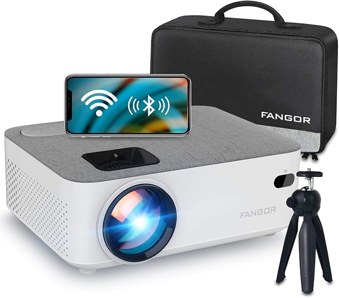 WiFi Projector Bluetooth Projector, Fangor 4500 Lux Portable Movie