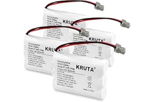 Kruta BT-446 BT446 Cordless Phone Battery Pack, 3.6V 800mAh Ni-MH BT-446 Replacement Rechargeable Battery for Uniden Cordless