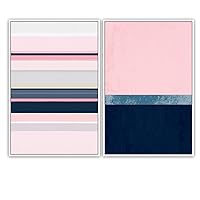 SIGNWIN 2 Piece Framed Canvas Wall Art Minimalism Abstract Style Canvas Prints Home Artwork Decoration for Living Room,Bedroom - 16