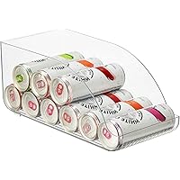 mDesign Compact Plastic Kitchen and Pantry Storage Organizer Bin for Tall Skinny Soda/Pop Cans - Kitchen, Pantry…