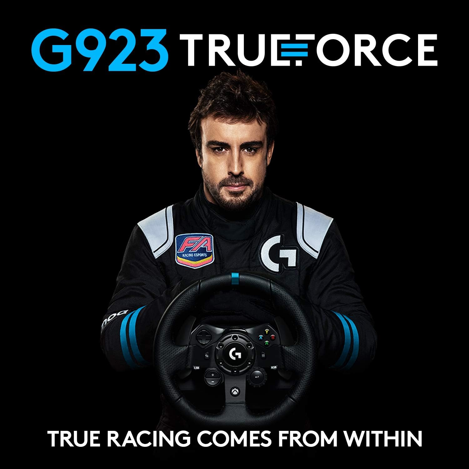 Logitech G G923 Racing Wheel and Pedals for Xbox Series X, Black - Image 3