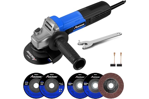 AVID POWER Angle Grinder, 7.5-Amp 4-1/2 inch Electric Grinder Power Tools with Grinding Wheels, Cutting Wheels, Flap Disc and