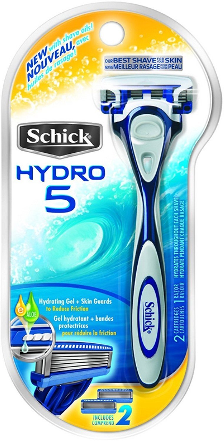 1 razor / 2 cartridges schick Hydro 5 razor (841058015000)