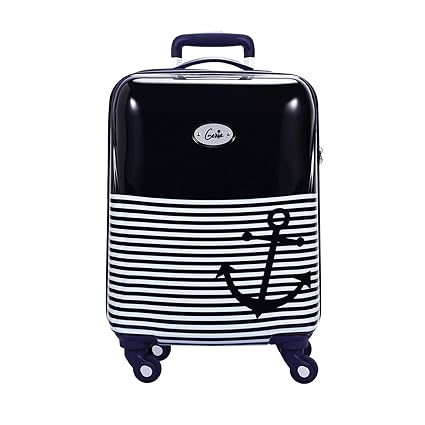 Genie Polycarbonate 55 cms Blue Hard Sided Carry-On (Marina PC 21 Navy Blue)