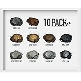 Eye Candy Mica Powder - Black Brown Grey Pigment 10-Pack Set N - Colorant for Epoxy - Resin - Woodworking - Soap Molds - Candle Making - Slime - Bath Bombs - Nail Polish - Cosmetic Grade - Non-Toxic