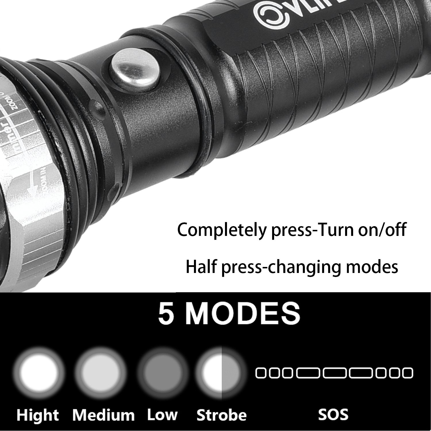 Lightning Deal amazon for CVLIFE 800 Lumens XML T6 LED Flashlight Set