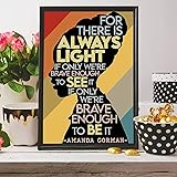 Amanda Gorman Poster Canvas Prints, Poem Amanda Gorman Wall Art The Hill We Climb Poem Poster Inaugural Poem Poster There Is 