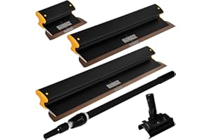 DEWALT Drywall Skimming Blade Set - 10", 24" & 32" Blades + 37" - 63" Extension Handle | Pro-Grade | Extruded Aluminum & Euro