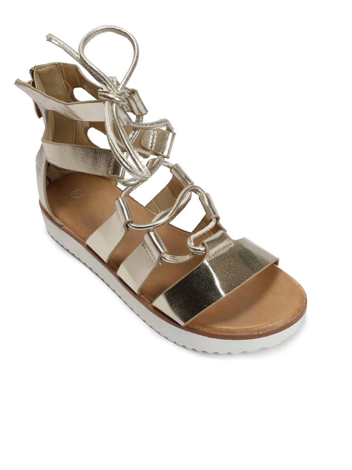 meriggiare women synthetic gold gladiators