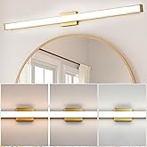 Modern LED Bathroom Vanity Light 48 inch 32W Dimmable 3CCT Bathroom Light Fixture Over Mirror Rectangle Bath Vanity Light Bar