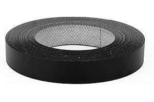 FD FURNDIY Furndiy Black 7/8" x 50' Roll Pre-Glued Melamine Edge Banding, Iron on Edge Band, Hot Melt Adhesive, Edge Tape for Easy Furniture Restoration, Edging for Cabinet Repairs, Smooth Surface, Based in USA