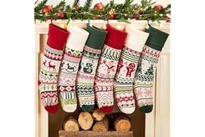 Signifyule Christmas Stocking,Hanging Knitted Stocking,Gifts & Decorations for Family,Holiday Party Fireplace Christmas Tree 